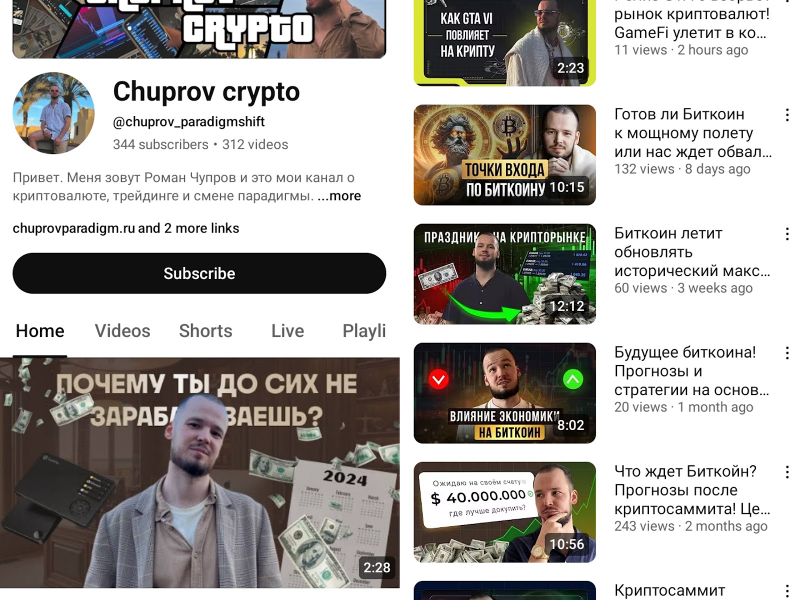 Chuprov crypto