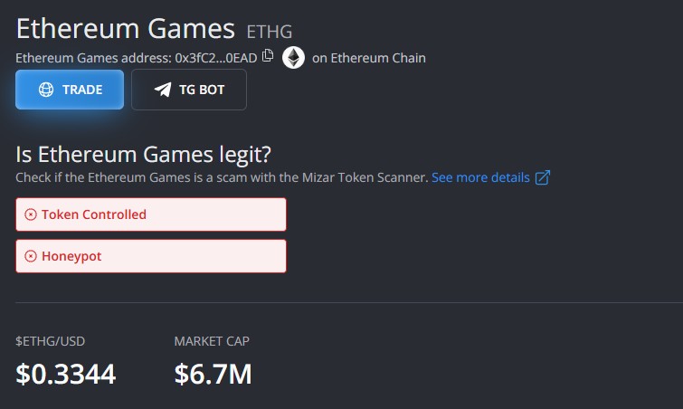 ethereum games токен