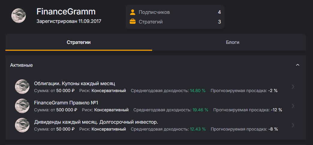 finance gramm дзен