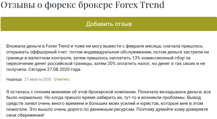 форекс тренд