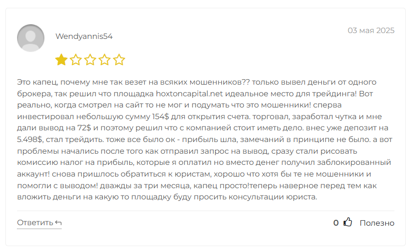 hoxtoncapital net отзывы