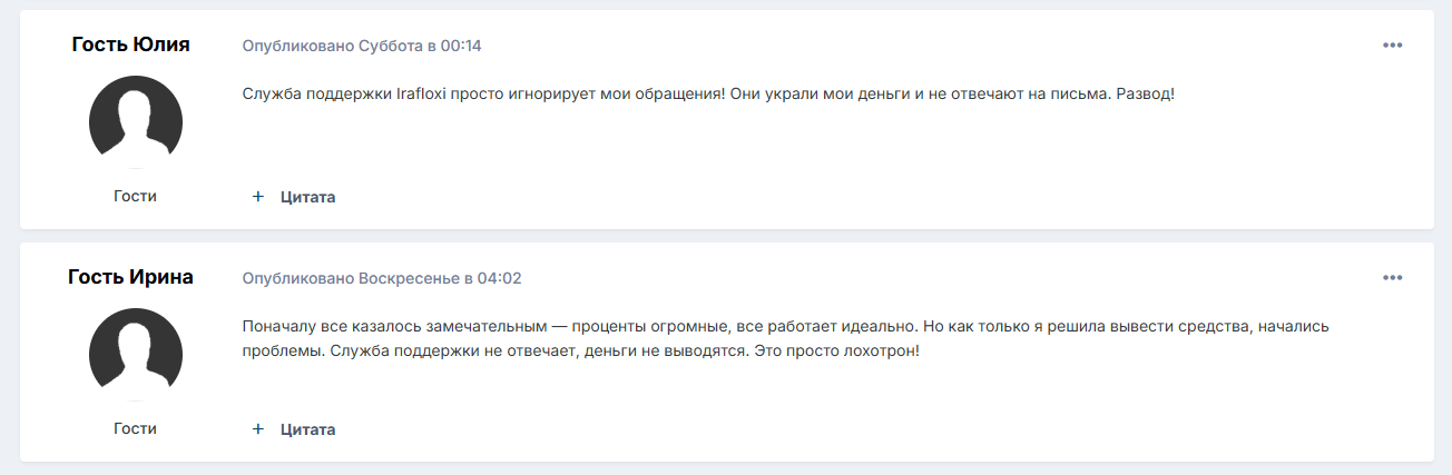 Ira Floxi биржа