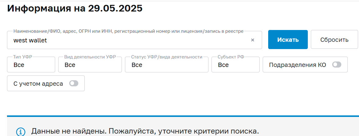 кошелек west wallet