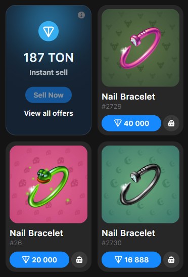 nail bracelet подарок телеграмм