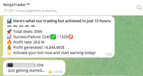 ninjatrader telegram