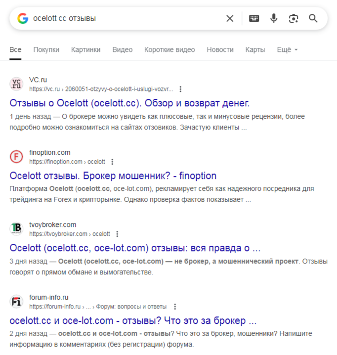 ocelott cc биржа