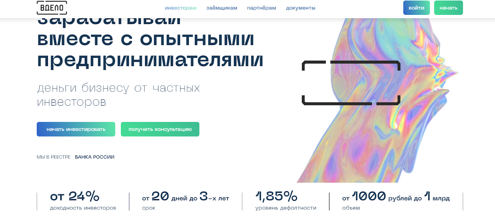ооо вдело инвестиционная платформа