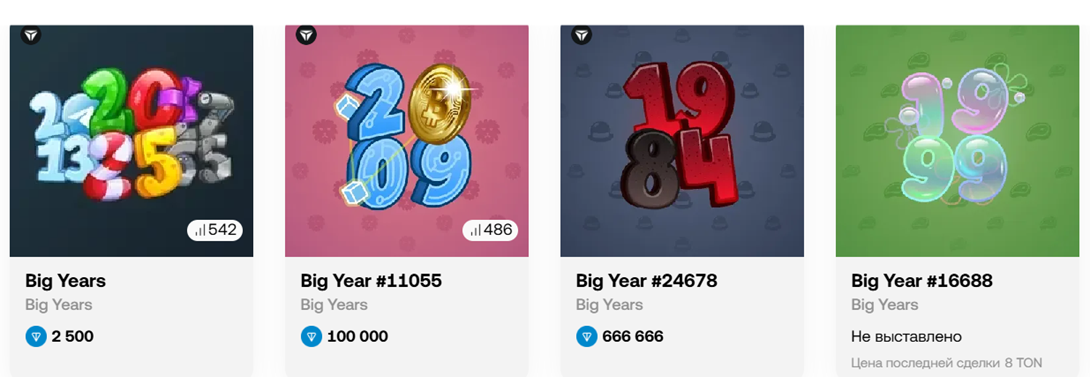 подарок big year nft telegram