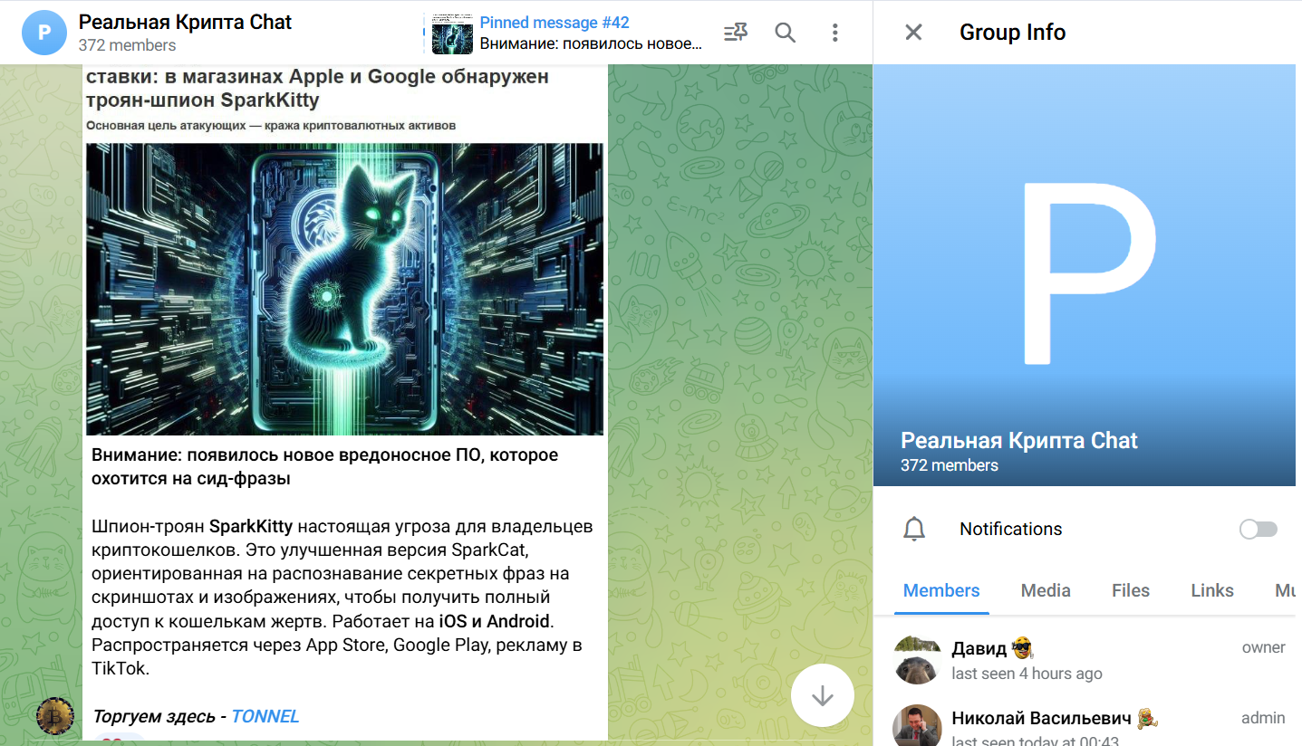 реальная крипта тг