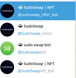 sudoswap nft inbot