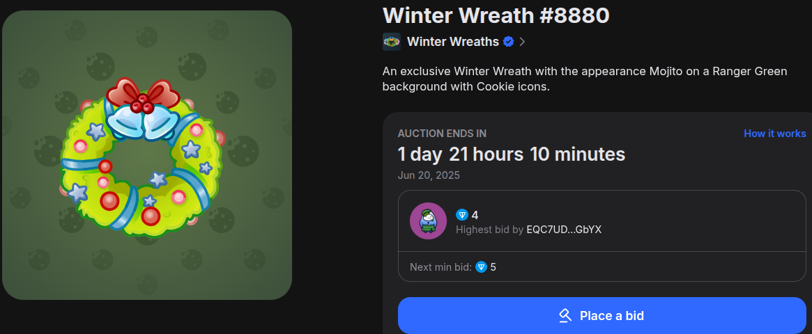 winter wreath nft