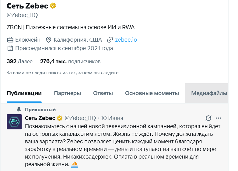 зебек нетворк