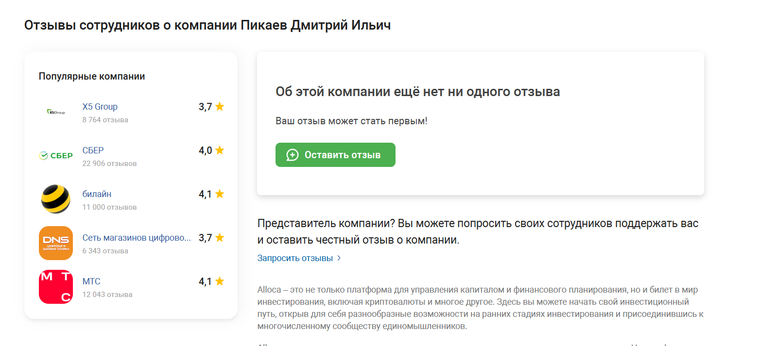alloca io отзывы