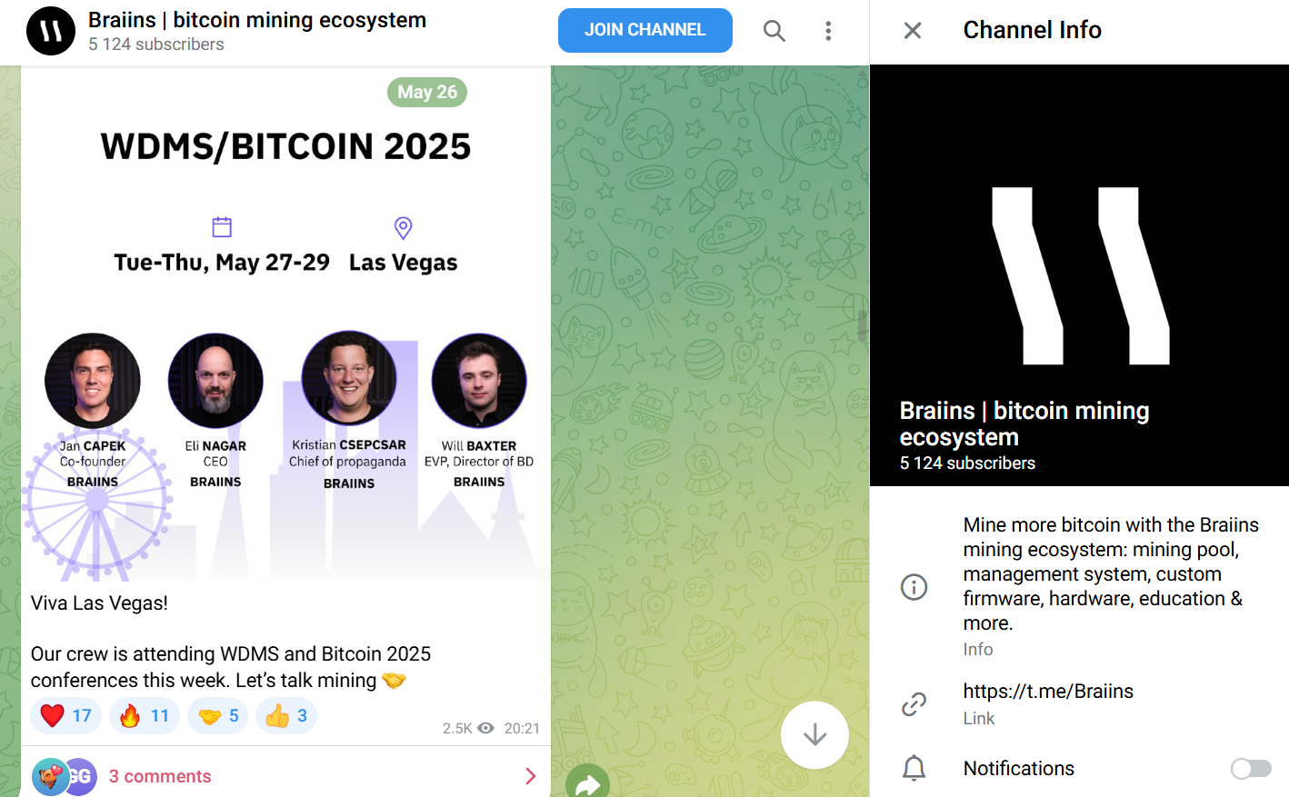 braiinspool telegram