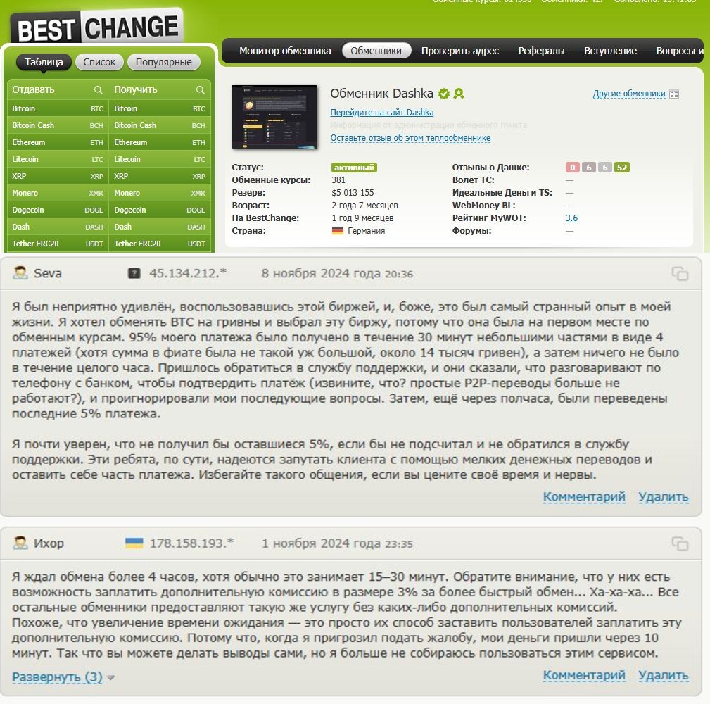 dashka exchange отзывы