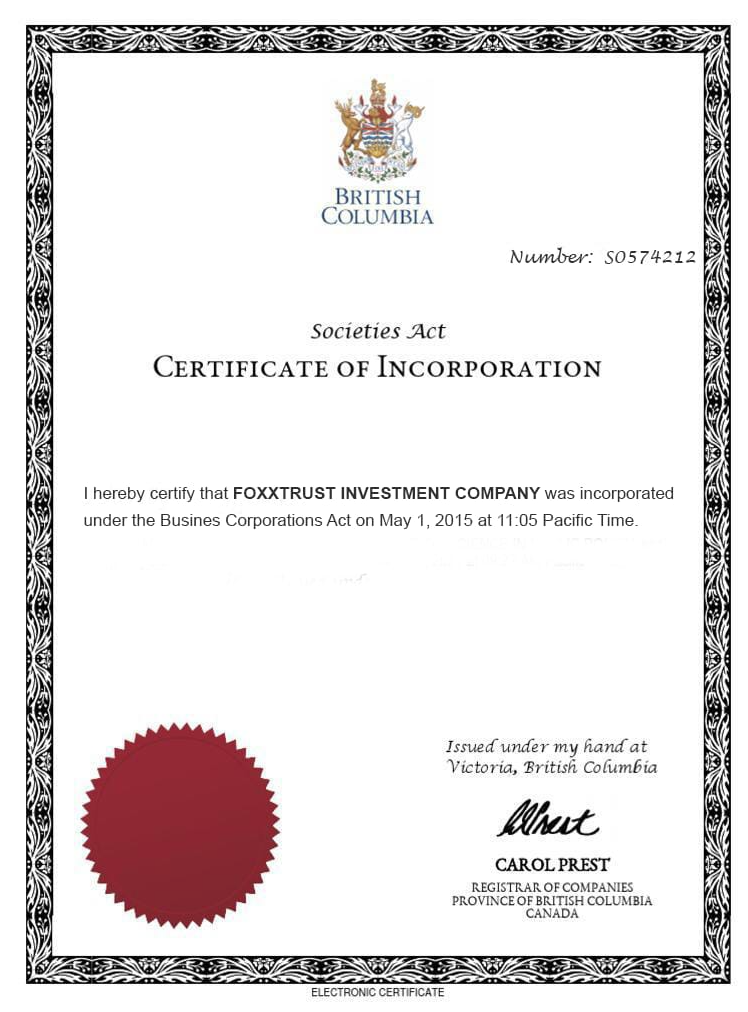 Foxx Trust Investment