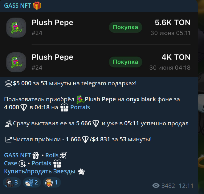 gass nft телеграм