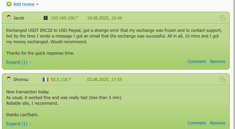 leo exchanger