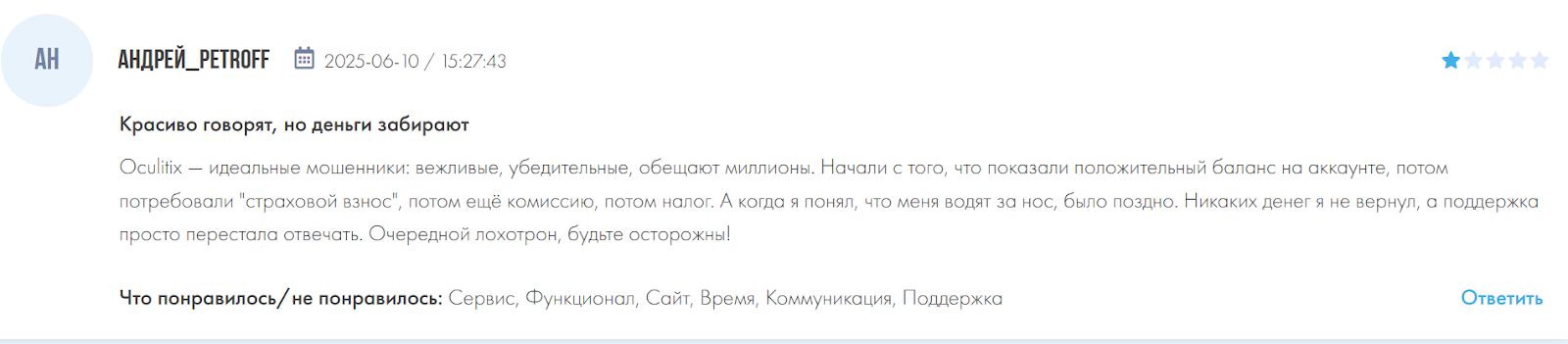 oculitix биржа