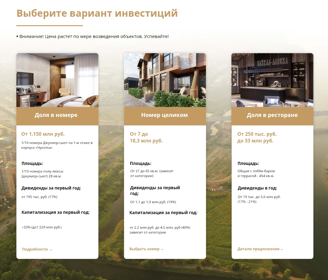 отзывы об инвестициях в байкал аляска