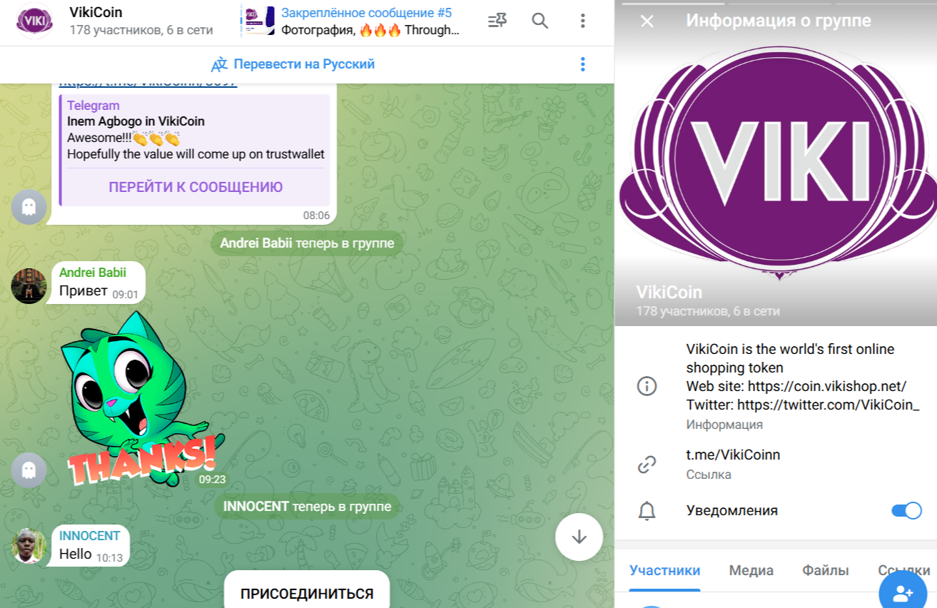 viki coin трейдер