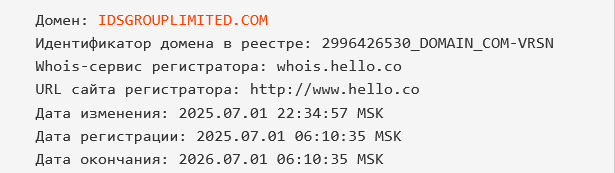 ids group limited ids group limited