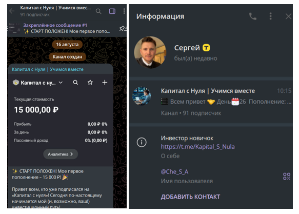 капитал с нуля телега капитал с нуля телега