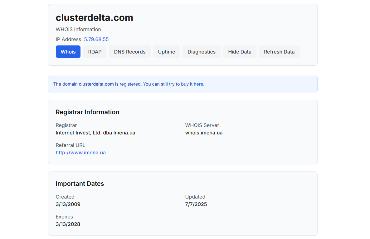 кластер дельта кластер дельта
