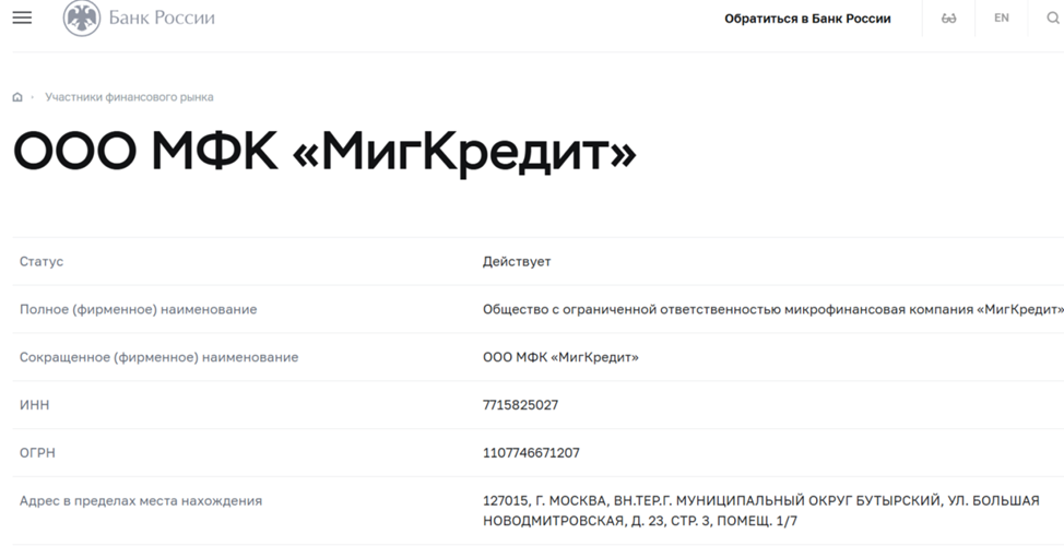 мигкредит инвестиции мигкредит инвестиции