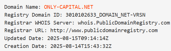 User Only Capital Net User Only Capital Net