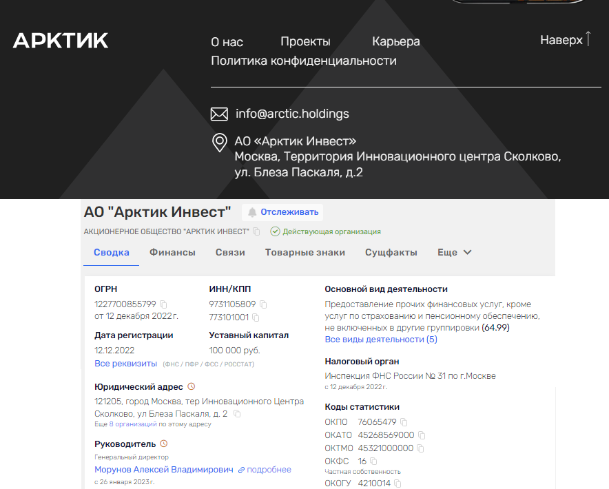 arctic invest сколково arctic invest сколково