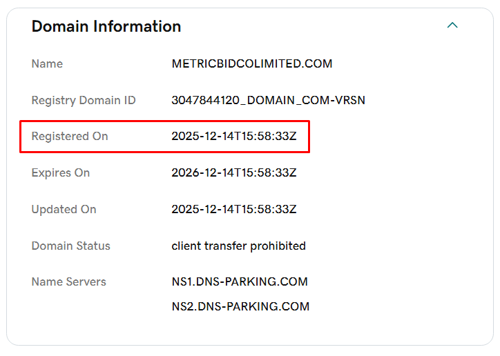 metricbidcolimited metricbidcolimited