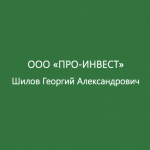 Шилов Георгий Александрович Про Инвест