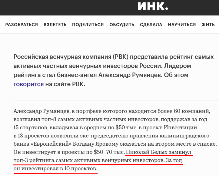 николай белых бизнес ангел отчество николай белых бизнес ангел отчество