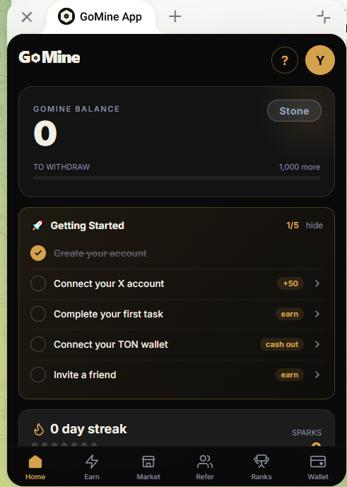 Go Mine App Go Mine App