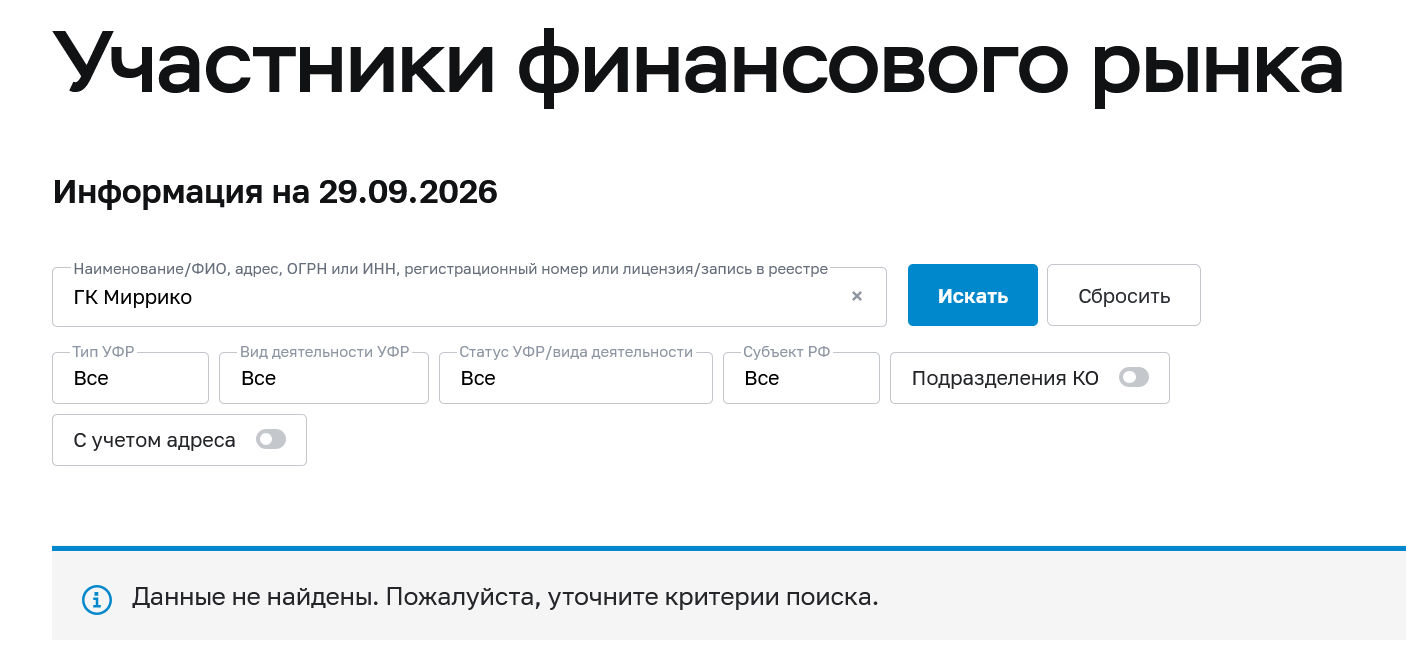 гк миррико гк миррико