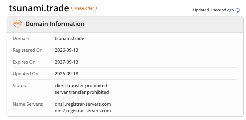 Tsunami trade Tsunami trade