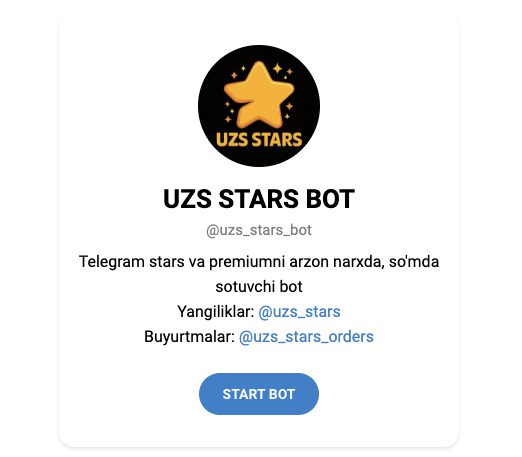 UZS STARS BOT UZS STARS BOT