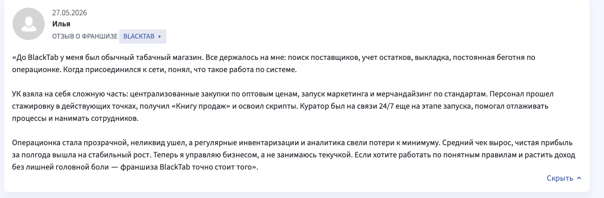 blacktab франшиза blacktab франшиза