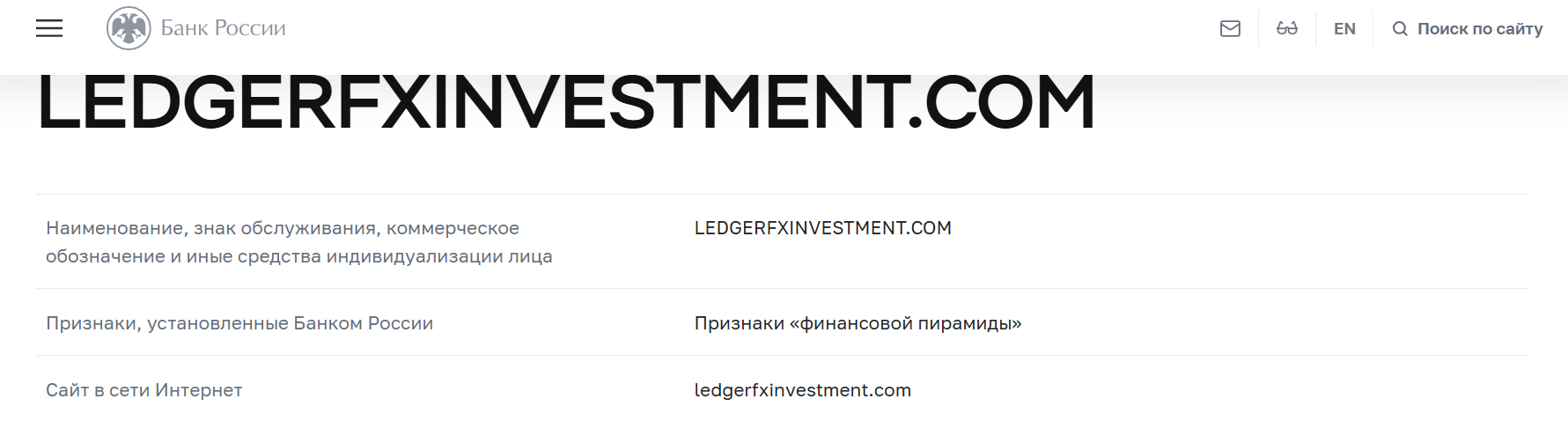 леджерфх инвестмент леджерфх инвестмент