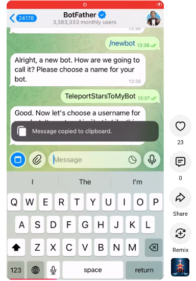 StarsTeleportBot StarsTeleportBot
